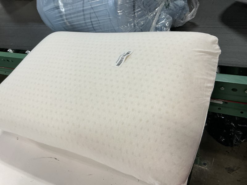 Condition photo showing As Is for Talalay 100% Natural Latex Pillow, Natural Sleeping Bed Pillow - Luxury Soft Queen Size Pillow for Side, Back, and Stomach Sleepers - Removable Breathable Cotton Cover (Standard (Soft))