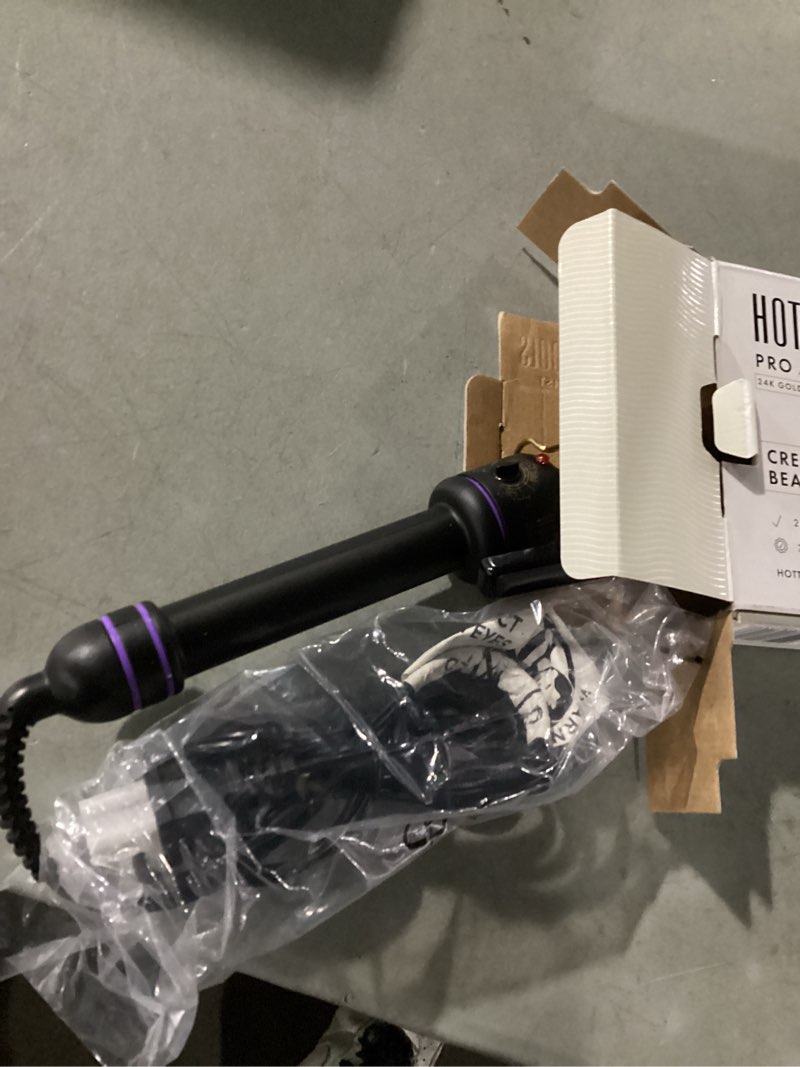 Condition photo showing As Is for HOT TOOLS New and Improved 24K Gold Professional 1.5" Extended Barrel Curling Iron with Clamp for Loose Curls | 24K Gold Technology for Long-Lasting Results & Longer Barrel for Easy Styling