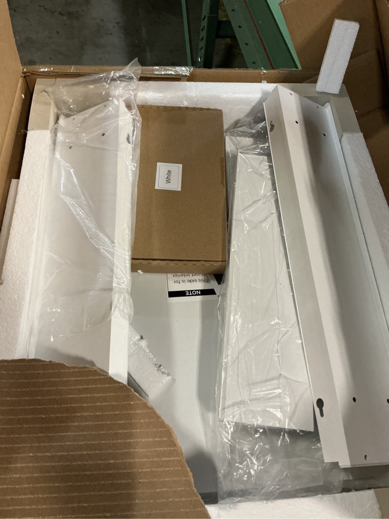 Condition photo showing Good Condition for Keonjinn Small-Sized White Medicine Cabinet 14.5 x 18.5 Inch, One Shelf Only, Assembly Required, Mini Medicine Cabinet Mirror for Compact Bathroom, Free Adjustable Shelves, Wall Mount or Recessed White 14.5x18.5 In