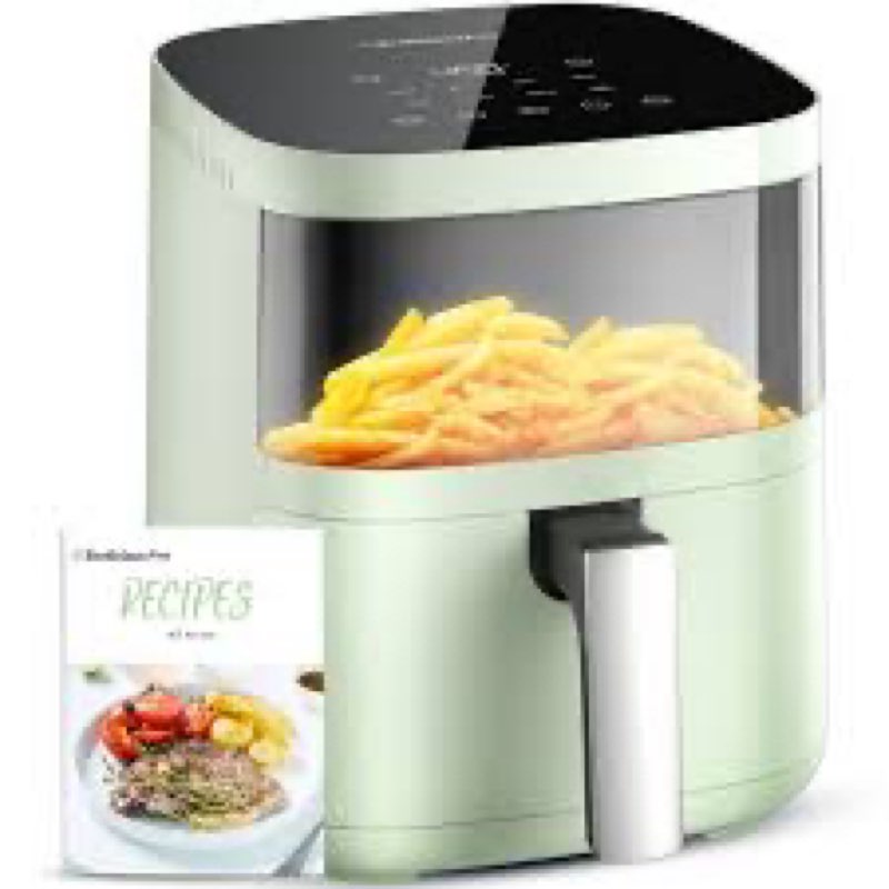 Air Fryer, Beelicious 8-in-1 Smart Compact 4QT Air Fryers with Viewing Window, Green
