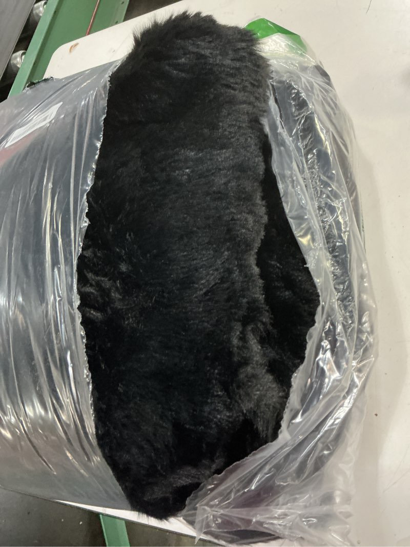 Condition photo showing Good Condition for lotus karen queen size faux fur blanket - big bubble rabbit fluff, 90x90 inches black queen (90" x 90")