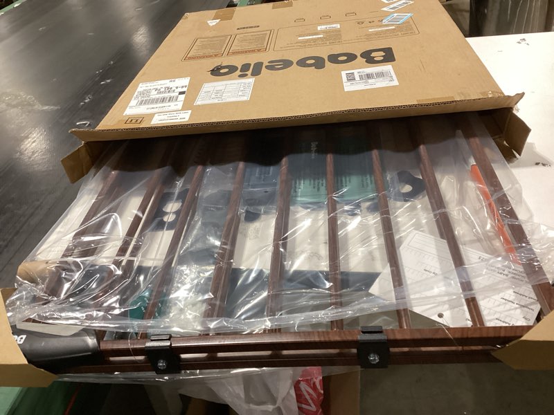 Condition photo showing Good Condition for Babelio Baby Gate for Stairs & Doorways, 26-43" W 28" H No Bottom Bar| Easy Installation| One-Handed Operation| Auto-Close| Hardware Mount (Drill Needed) Safety Dog/Pet Gate (Black Wood Pattern) Black Wood Pattern - B17 28" H, 26-43" W-Standard