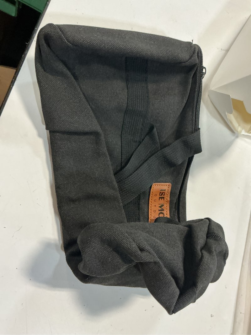 Condition photo showing Good Condition for tent stakes bag,canvas camping storage bags essentials accessories tools hiking hunting gear (black 40cm) c-40cm black