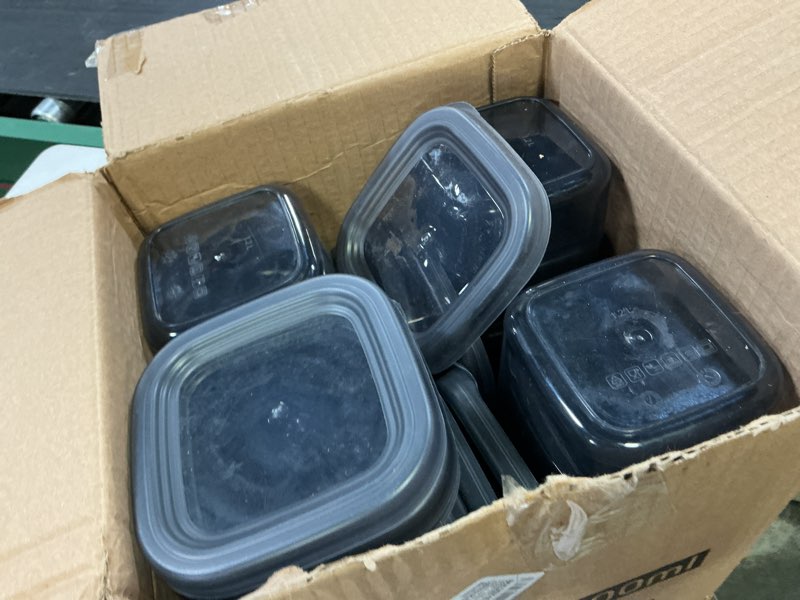 Condition photo showing Good Condition for 12-piece 40 oz bpa-free airtight food - food storage containers with lids, flour, pantry storage includes 20 reusable washable labels, kitchen organizer