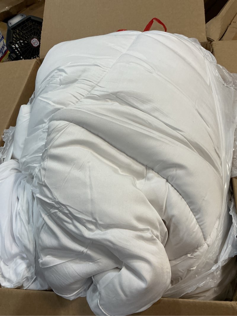 Condition photo showing As Is for beckham hotel collection full size hybrid mattress protector & pad - extra padded, thick, plush, & fitted mattress topper for bed - quilted pillow top mattress cover
