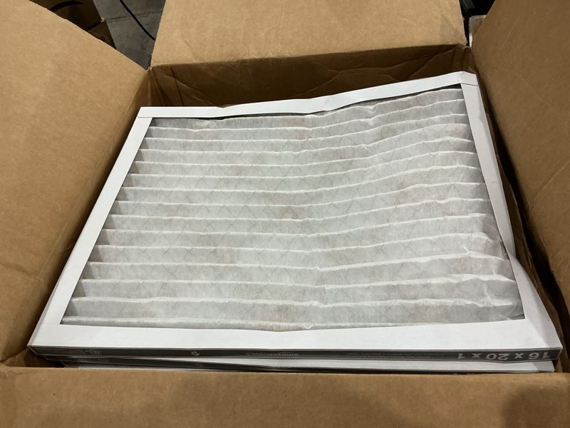Condition photo showing Good Condition for amazon basics merv 5 ac furnace air filter, 16x20x1 inches, 6-pack (actual size: 15.75" x 19.75" x 0.75") 16x20x1 merv 5