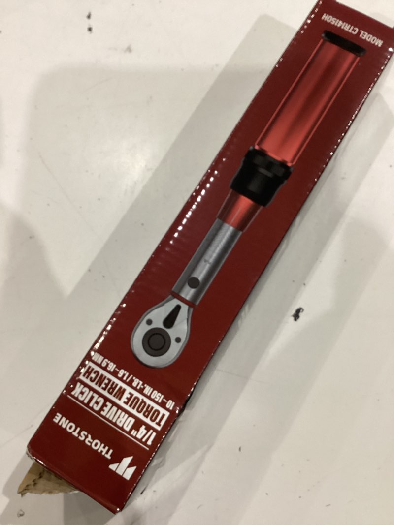 Condition photo showing Good Condition for thorstone 1/4 torque wrench, 90-tooth gear professional precision, 10-150 in-lb/1.1~16.9 nm adjustable micrometer click torque wrench, for bicycle maintenance, ±2% clockwise high accuracy 1/4 in 10-150 ft-lb (90 tooth)