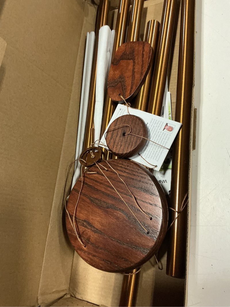 Condition photo showing Good Condition for woodstock wind chimes for outside, garden, patio, porch and outdoor decor (32") pachelbel canon chime bronze wind chime gifts (pccb)