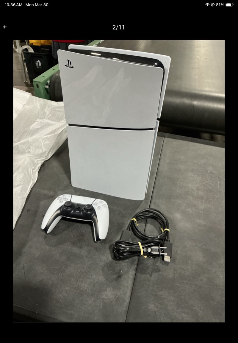Condition photo showing As Is for playstation®5 console – 1tb disc ps5 disc edition console (slim)