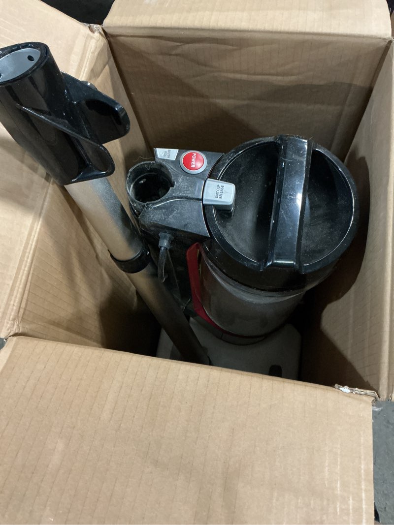 Condition photo showing As Is for hoover maxlife pro pet swivel vacuum cleaner, bagless upright vac, hepa media filtration, maxlife system, windtunnel technology, corded vacuum cleaners for home use