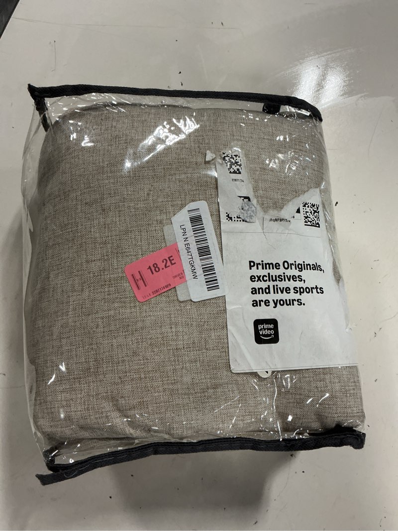 Condition photo showing New/Like New for living room curtains 84 inches long,tan beige pinch pleated linen basics window curtains total blackout burlap sunblock thermal drapes for summer cabin/office/nursery room divider (40"x84" 2panels) linen 40"w x 84"l (pack of 2)