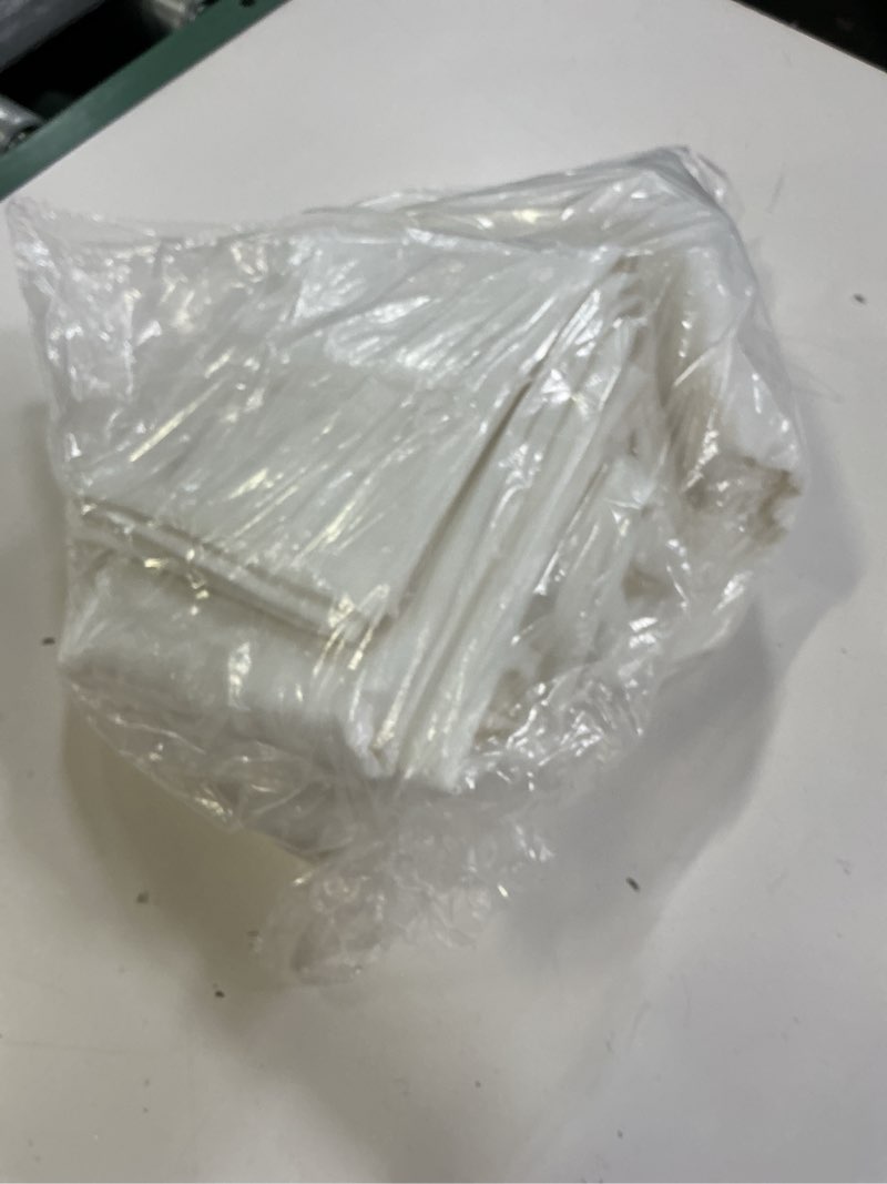 Condition photo showing Good Condition for european linen curtain - single panel, 48x108, white