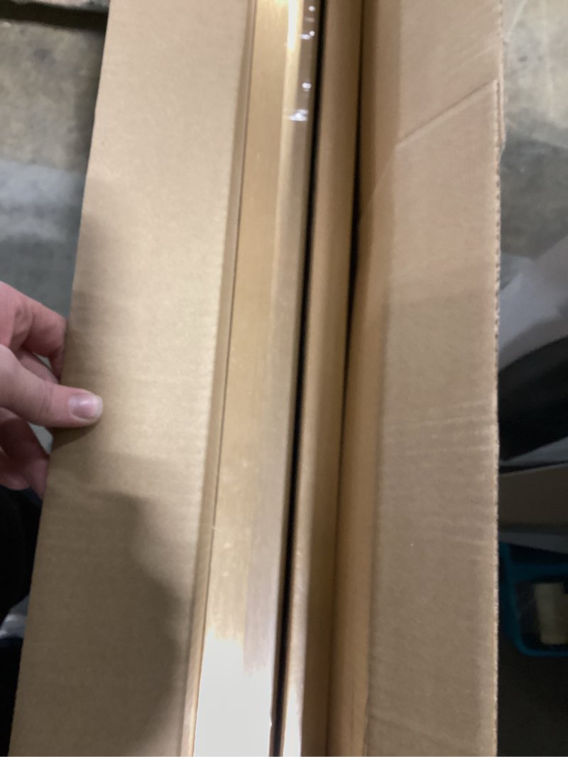 Condition photo showing New/Like New for Framed Modern Luxury Wall Art for Bedroom, Large Navy Blue and Gold Ginkgo Leaf Artwork for Walls, 3 Piece Contemporary Bright Style Floral Prints for Living Room Office Hallway Wall Decor, 24x36 Inch 24" W x 36" H x 3Pcs 3 Piece-Ginkgo