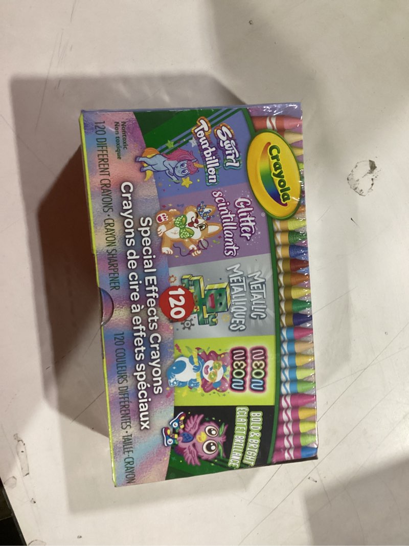 Condition photo showing New/Like New for Crayola Special Effects Bulk Crayon Set (5 Pack), 24 Crayons for Kids, Coloring Supplies for Arts & Crafts, Glitter, Pastel, Bold & Bright, Neon, Metallic [Amazon Exclusive]