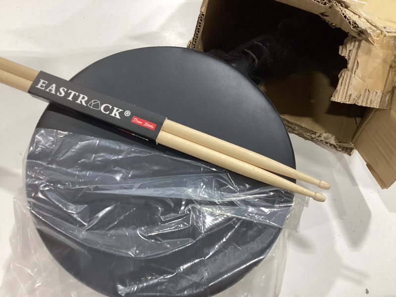 Condition photo showing Good Condition for eastrock drum throne,padded drum seat drumming stools with anti-slip feet for adults and kids drummers (black)