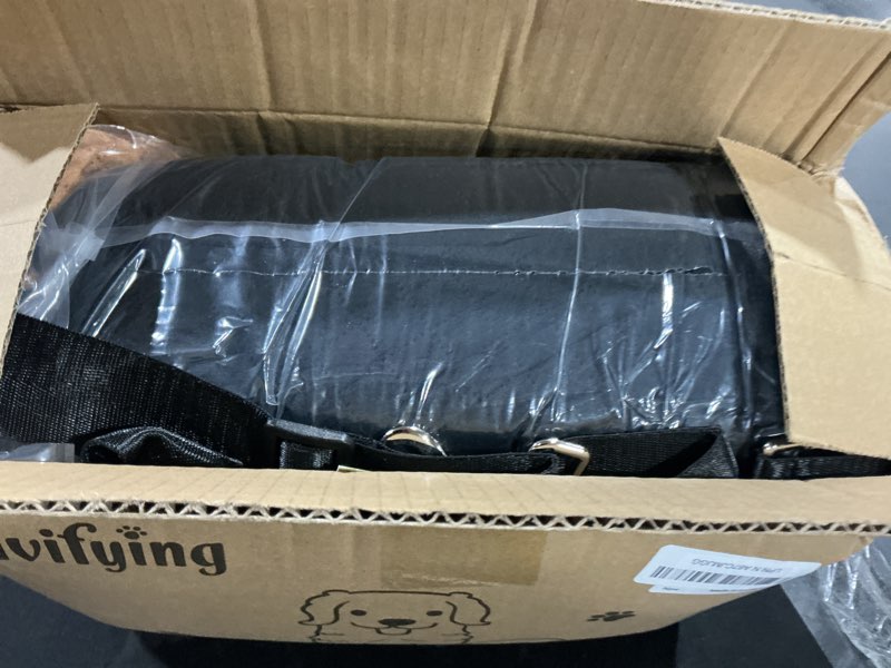 Vivifying Dog Car Seat for Back Seat, Booster Travel Bed for Medium Large Dogs or 2 Small Dogs, 4" R