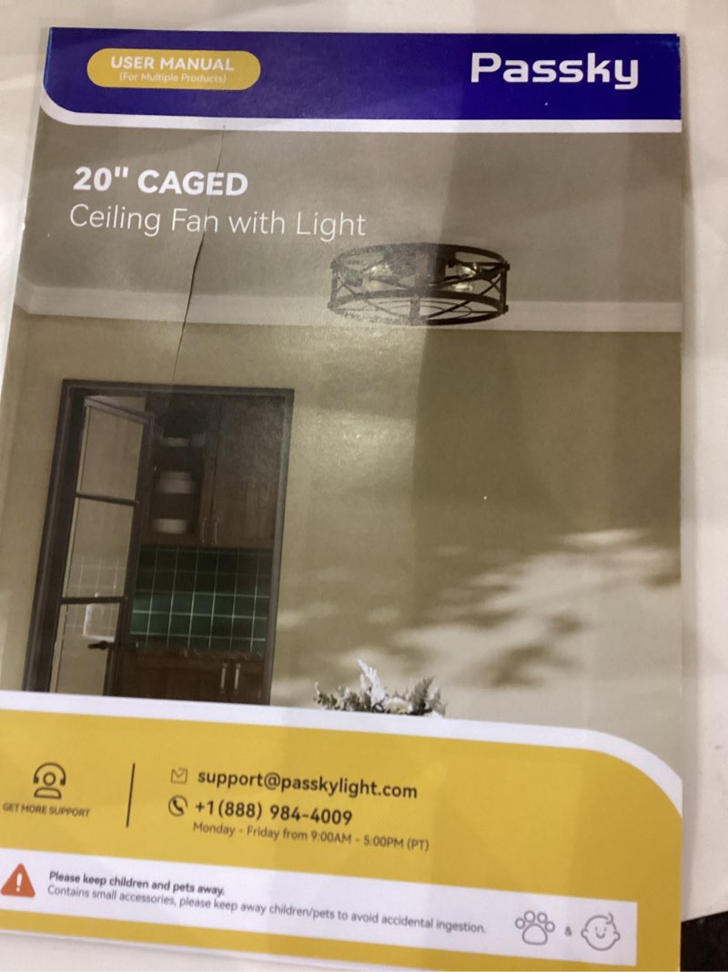 CAGED Ceiling Fan with Light