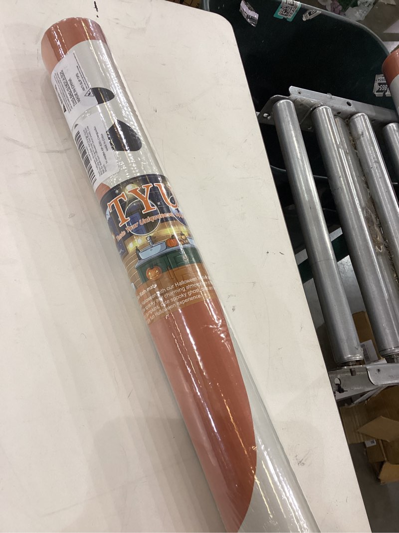 Orange halloween bath mat