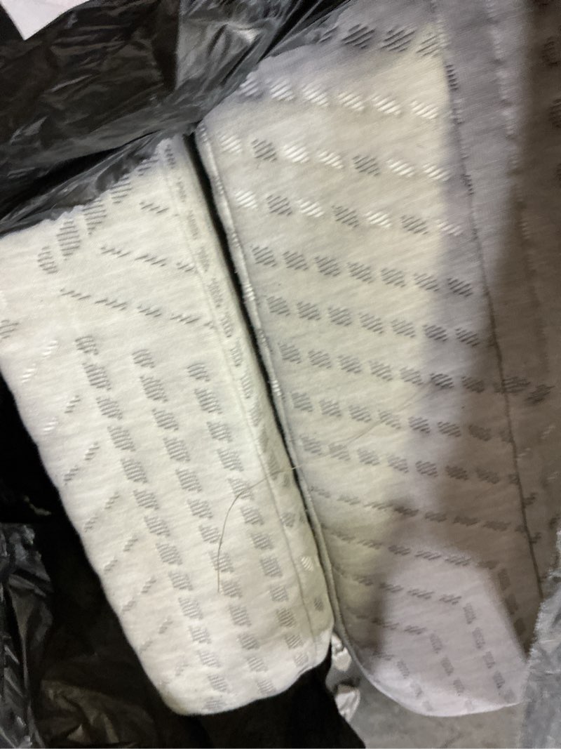 Condition photo showing As Is for MLILY Tri-Fold Memory Foam Mattress, 4 inch Single Folding Mattress with Collapsible and Washable Cover, Travel and Guest Mat, 75"×25"×4", Grey 4 Inch Small Single