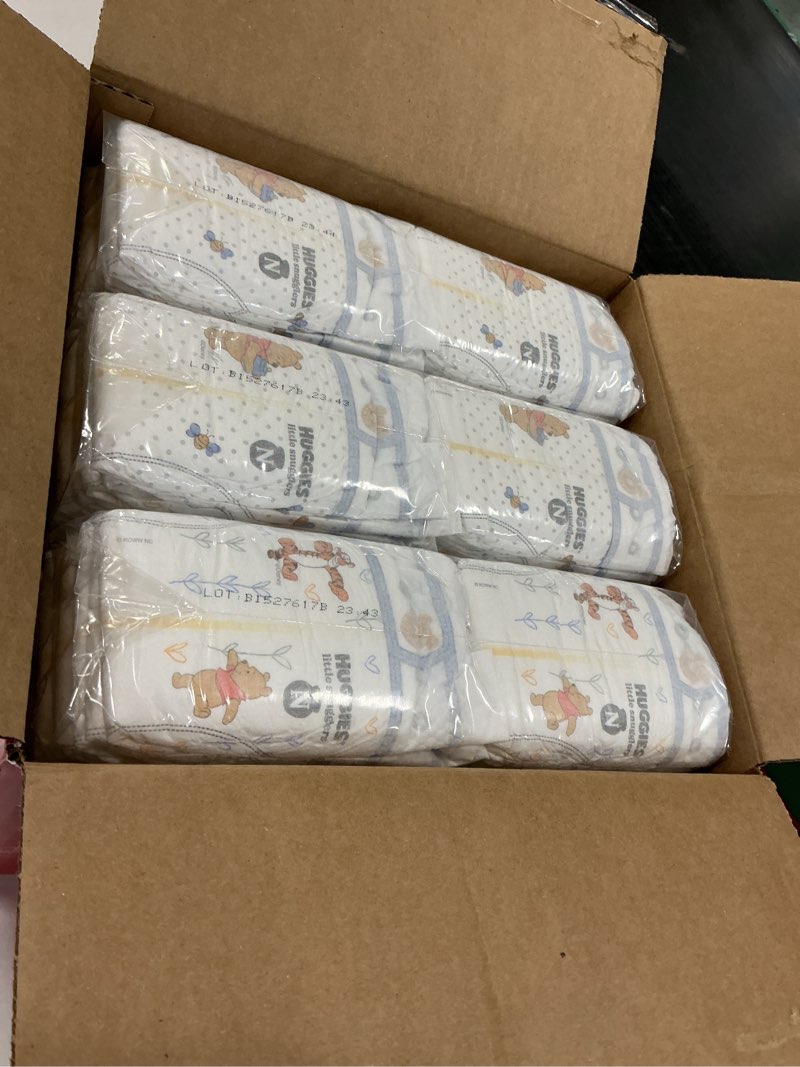 Condition photo showing New/Like New for Huggies Size Newborn Diapers, Little Snugglers Baby Diapers, Size Newborn (up to 10 lbs), 144 Count, Packaging May Vary Newborn 144