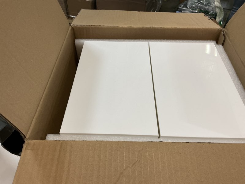 Condition photo showing New/Like New for pecmuikee buffet risers, food risers for buffet table, display stand shelf for catering dessert collectibles jewelry figures show, acrylic cube display nesting risers with hollow bottoms 6pcs 8"9"10" (8,9,10)"-2 set