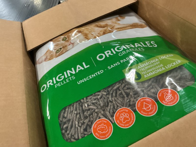 Condition photo showing Good Condition for fresh news recycled paper original pellet cat litter, 25 pound, non-clumping, unscented, made in usa original pellets 25 pounds
