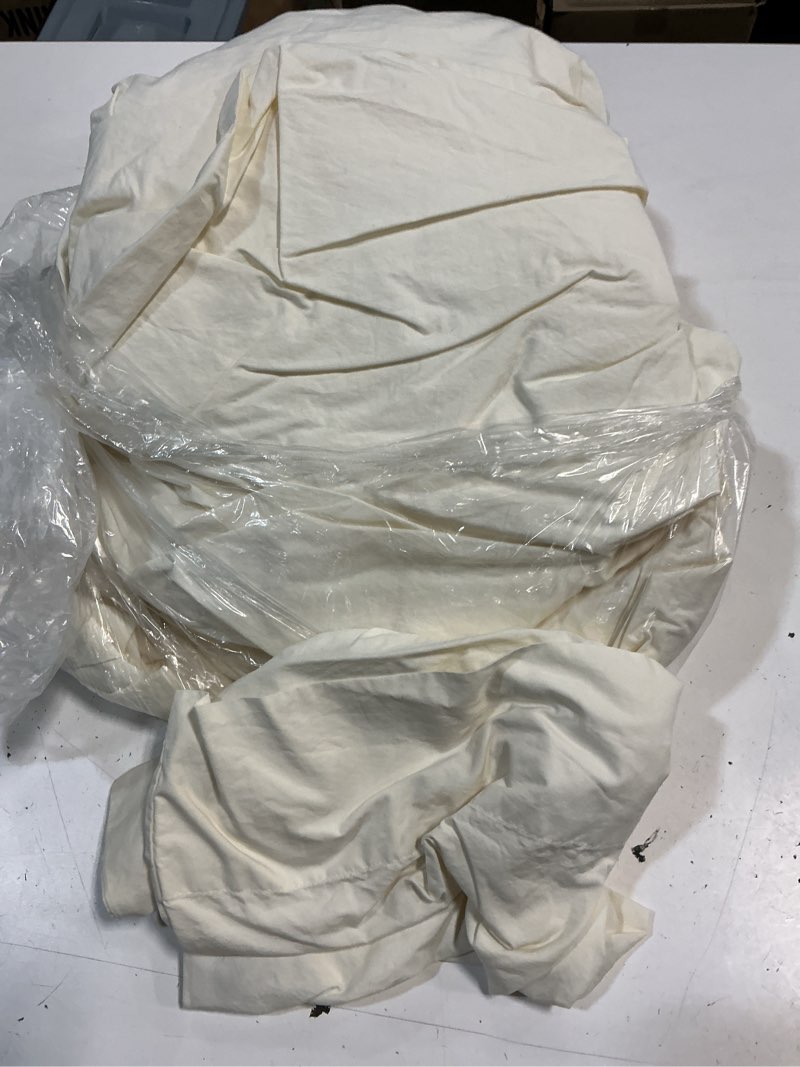 Condition photo showing As Is for quince european linen sheet set, king, white