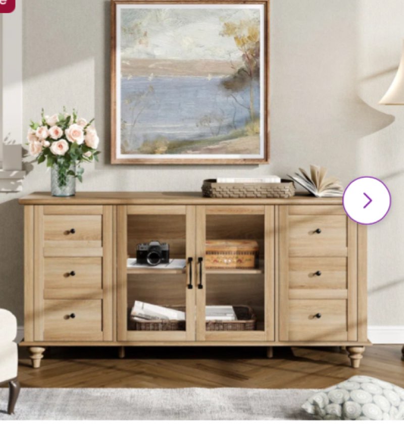 Wampat Amsi TV Stand  Oak 
