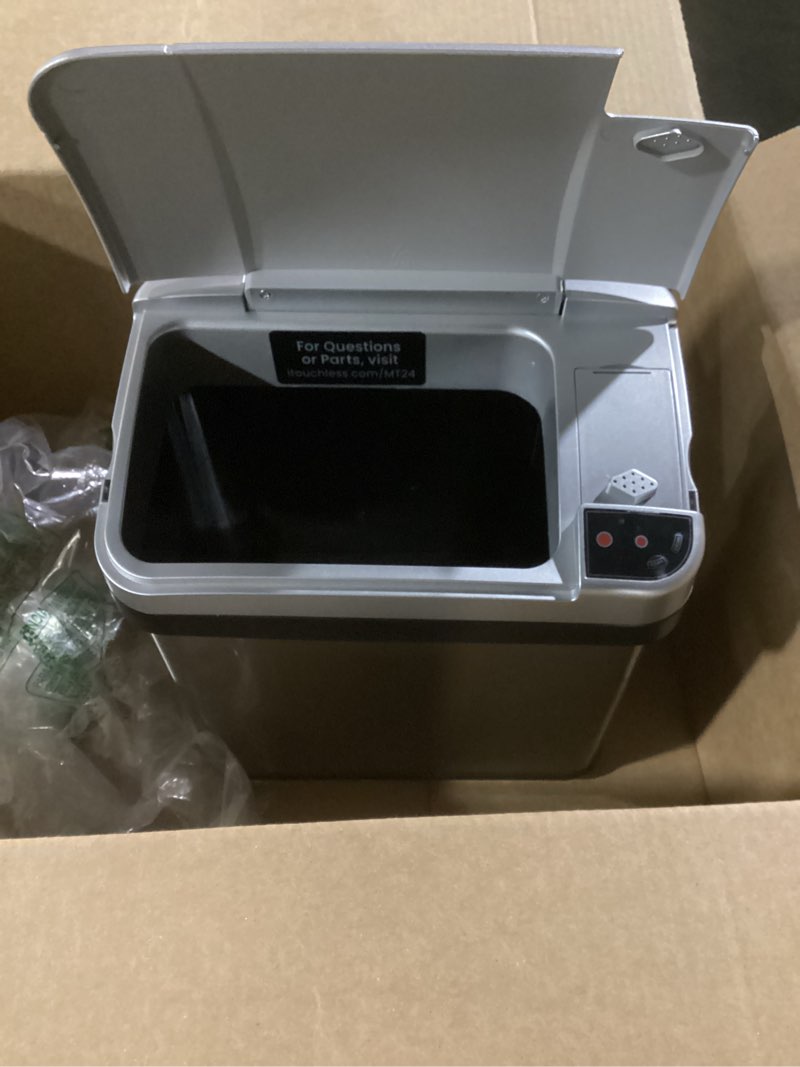 Condition photo showing As Is for itouchless halo multifunction sensor trash can