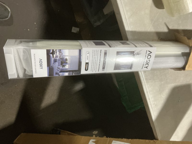 Condition photo showing Good Condition for aosky cordless roller shades blackout blinds for windows room darkening rolled up shades with spring system, uv protection window shades door blinds for home and office (46" w x 72" h, ivory) 46"w x 72"h ivory