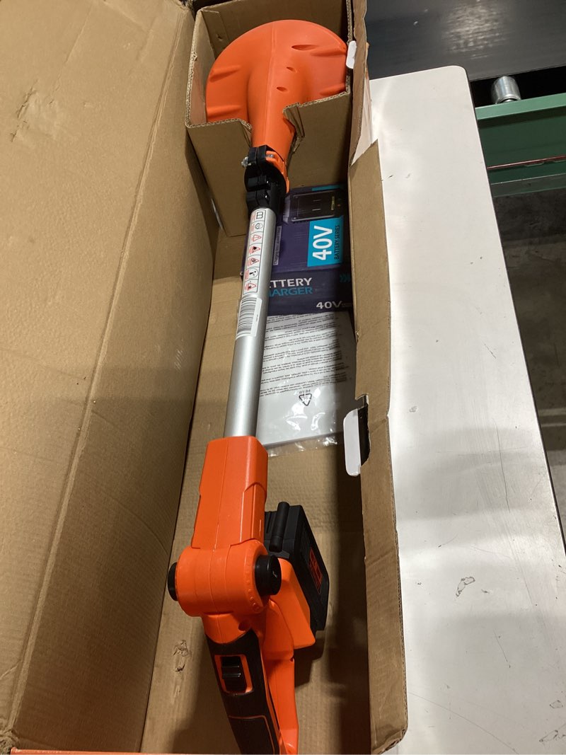 Condition photo showing Good Condition for ukoke cordless tiller cultivator 40v 2.0 a battery 280 max rpm powered tiller cultivator, w/24 steel blade cultivate max tilling 5'' deep path by 7.8'' wide, orange, ct1940