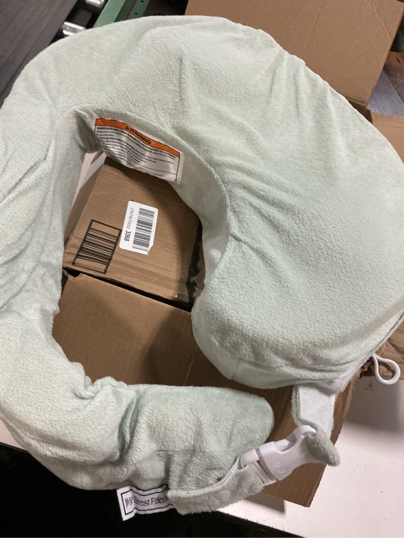 Condition photo showing As Is for my brest friend nursing pillow - deluxe - enhanced comfort w/slipcover - ergonomic breastfeeding pillow for ultimate support for mom & baby - adjustable pillow w/handy side pocket, spring green