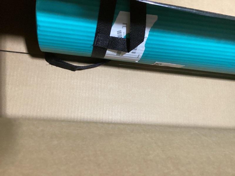 Condition photo showing New/Like New for gaiam yoga mat, pilates & exercise mat, thick 2/5" (10mm) workout mat with easy-cinch carrying strap for home & gym workouts teal 2/5" (10mm)