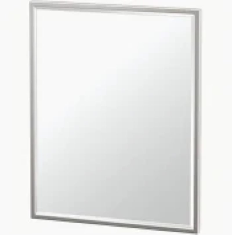 Leaderville 1.2" Thick Aluminum Framed Bathroom Mirror, Decorative Mirror Wall Mirror with Tempered Glass, French Cleat Mounted Finish: Brushed Nickel, Shape: Rectangle, Size: 24" x 32"