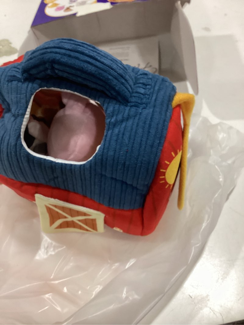 Condition photo showing Good Condition for hahaland baby toys 6-12 months - surprise barn stuffed farm animals, rattle, crinkle, mirror, montessori toys for 6 month old sensory balls 1-3, baby boy gifts, farm plush toys for babies travel toy