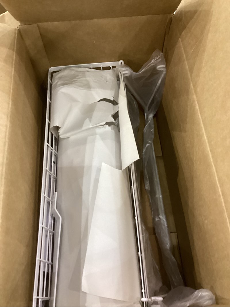 Condition photo showing As Is for Over The Door Pantry Organizer, Wall Mount Spice Rack, Pantry Hanging Storage and Organization, 6 Adjustable Baskets Heavy-Duty Metal for Home & Kitchen, Back of Door Seasoning Rack - White White 6-Tier could be incomplete 