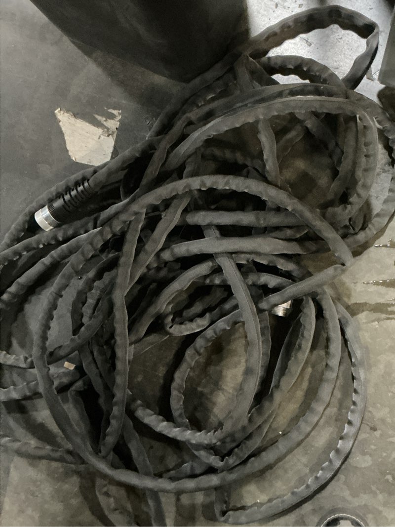 Condition photo showing As Is for zero-g teknor apex 5/8-in x 25-ft premium-duty kink free woven gray hose