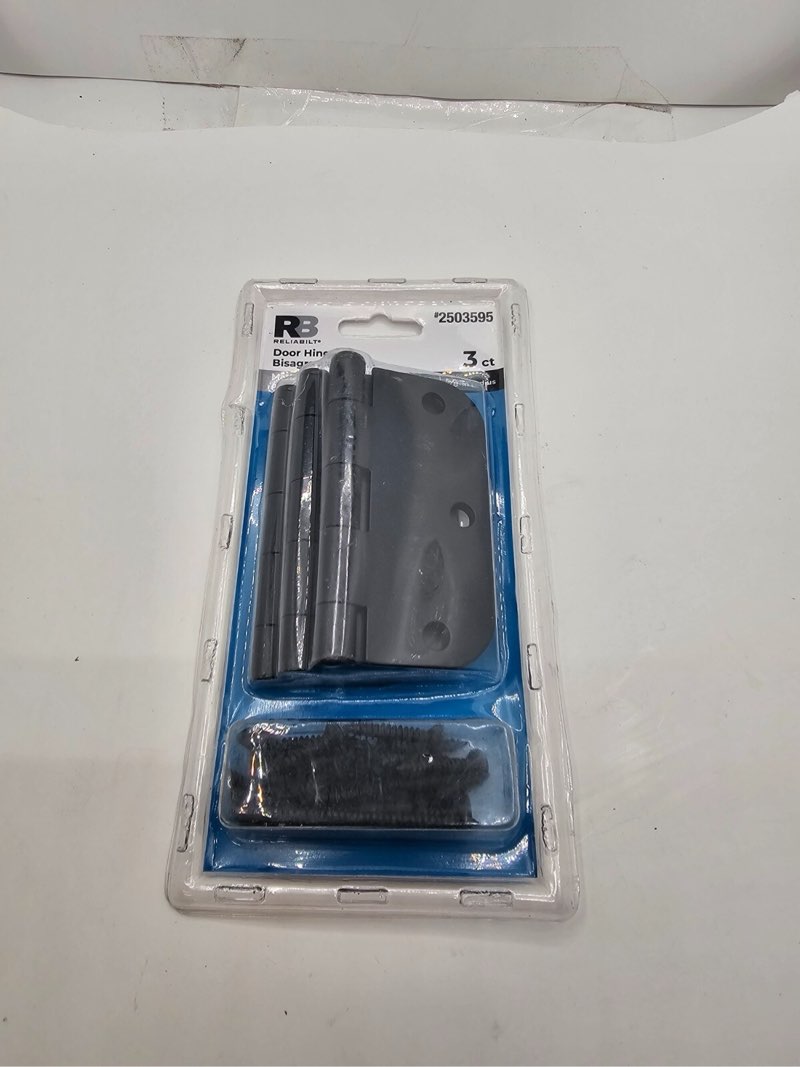 Condition photo showing As Is for reliabilt 2503595 radius matte black mortise interior door hinges