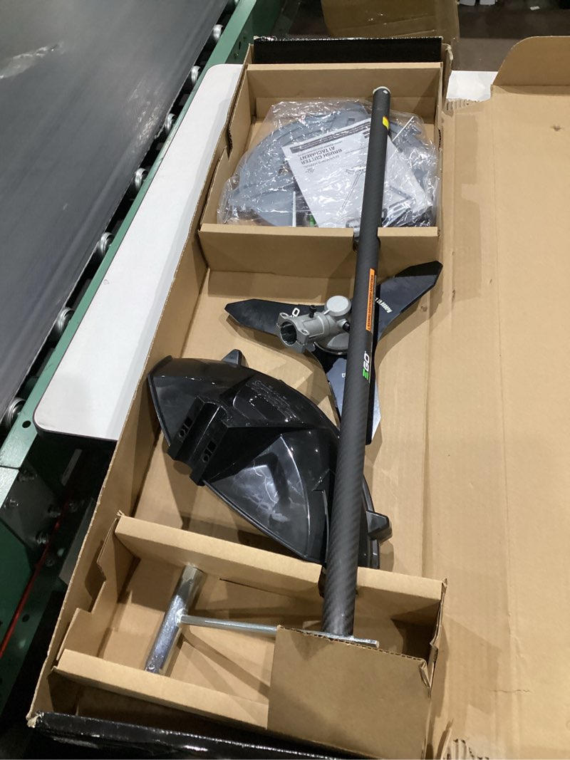 Condition photo showing As Is for ego power+ multi-head system 12 in. battery brushcutter attatchment tool only