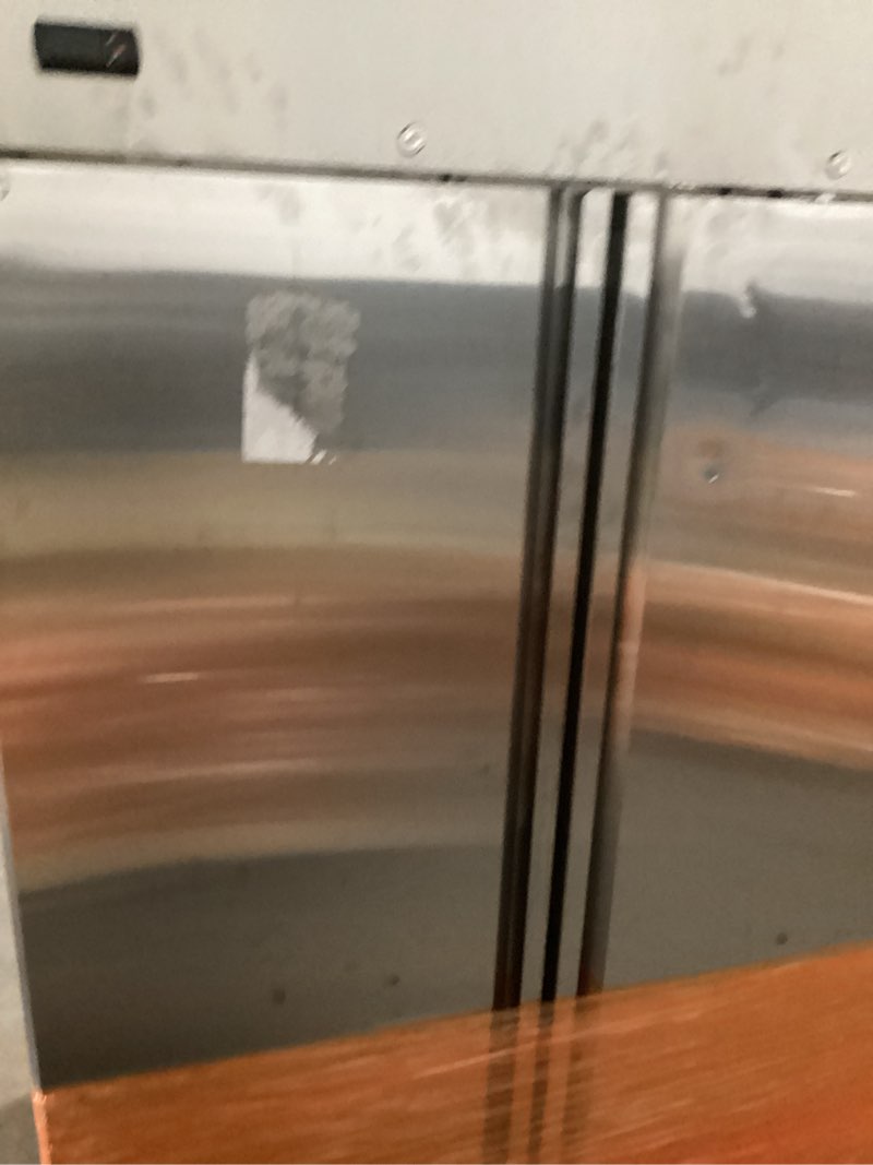 Condition photo showing As Is for 48"W 2 Door Commercial Refrigerator and Freezer Combo
