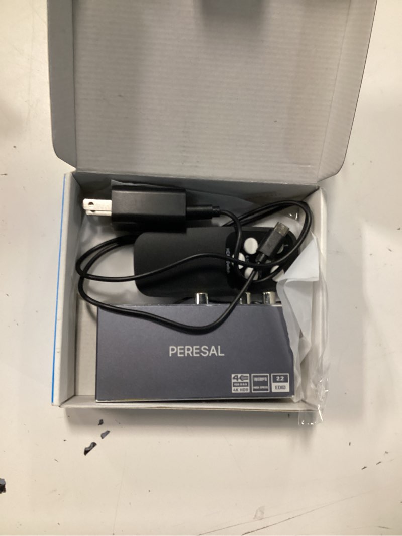 Condition photo showing As Is for hdmi switch earc audio extractor, 4k@60hz hdmi audio splitter with remote, support 7.1 channel audio/optical toslink spdif/coaxial converter hdr (silver)
