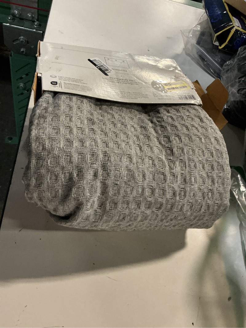 Condition photo showing Good Condition for 72"x72" waffle weave shower curtain gray - threshold™: cotton blend, grommet top, machine washable