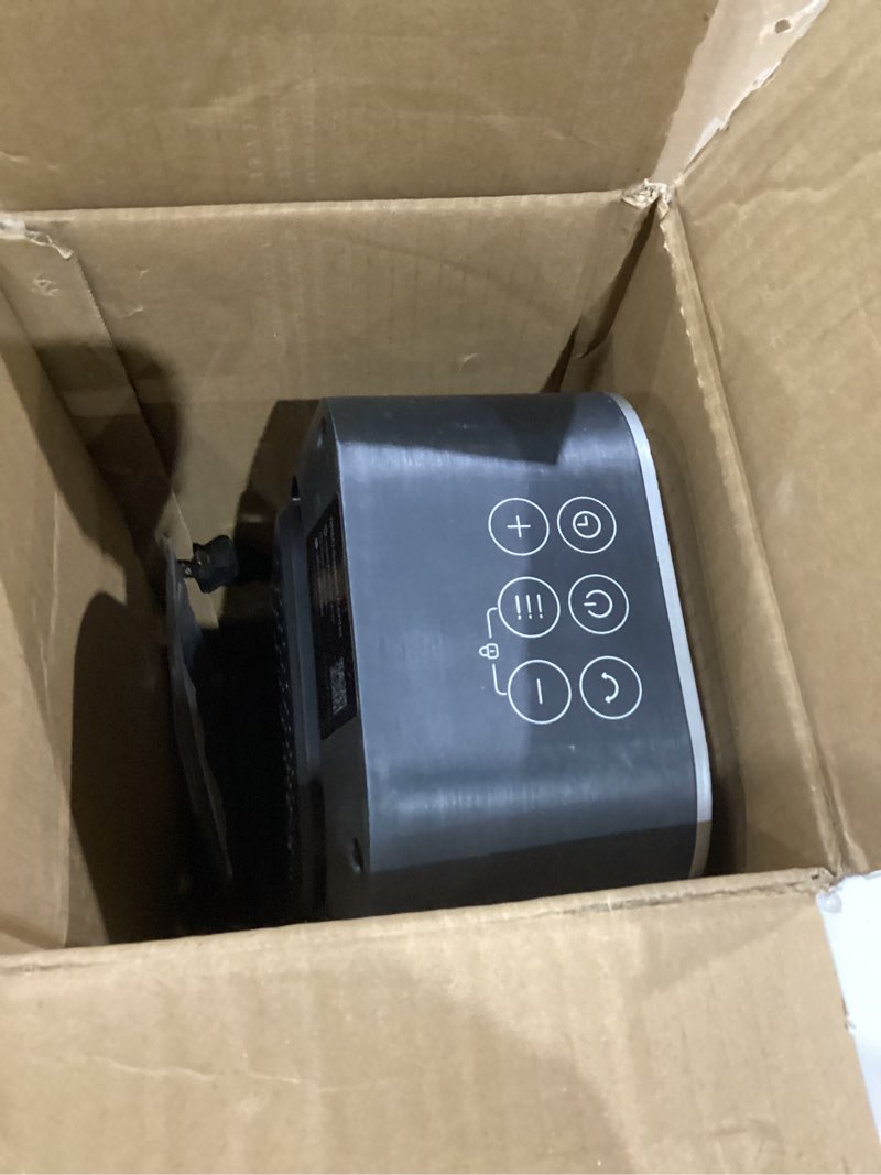 Condition photo showing As Is for dreo quiet space heater, 1500w portable heaters for indoor use with remote, 70° oscillation, fast and safety electric ptc ceramic for desk office bedroom, 12h timer silver heaters