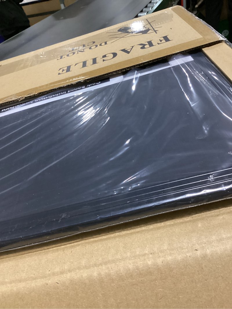 Condition photo showing Good Condition for board2by cork board bulletin board 24 x 18, black aluminium framed corkboard, office board for wall cork, large wall mounted notice pin board with 16 push pins for school, home & office 24"x18"