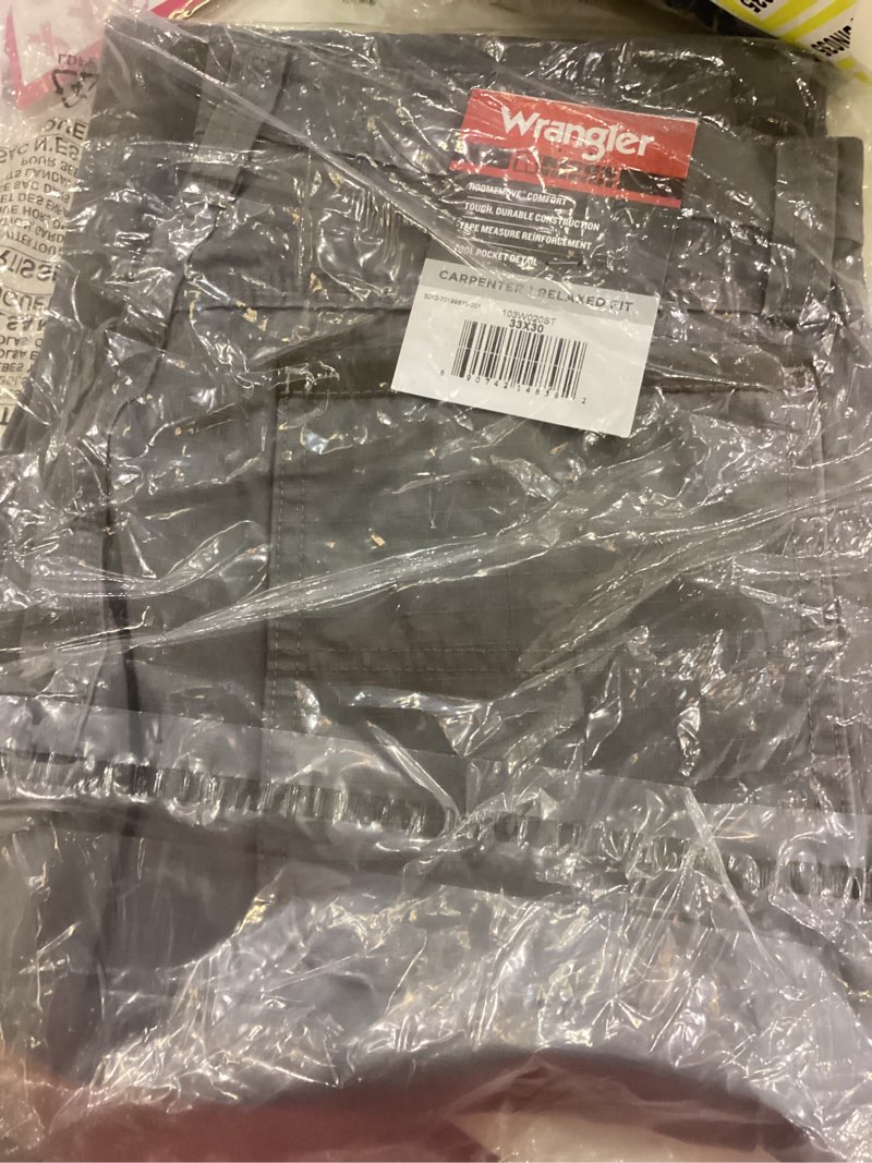 Condition photo showing New/Like New for Wrangler Riggs Workwear Men's Ripstop Carpenter Jean 33W x 30L Slate