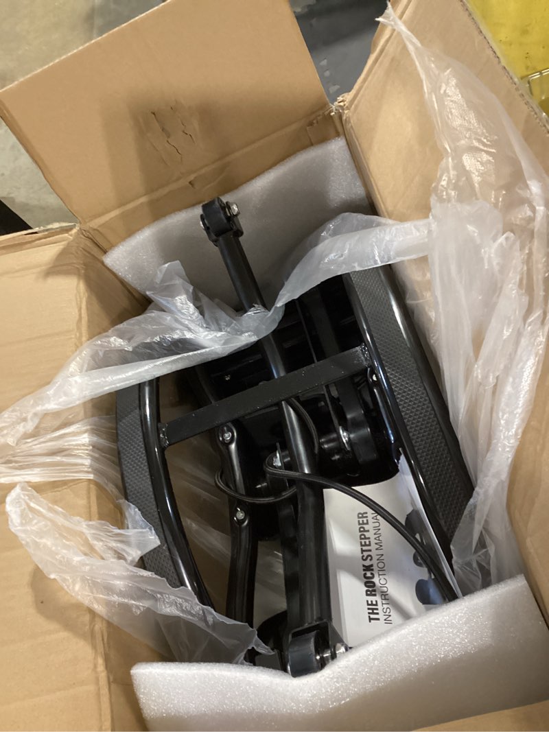Condition photo showing As Is for the rock stepper machine with resistance bands-side to side stepper for exercise at home,3d rocking stepper for hip mobility&posture correction,low-impact full body workout with digital monitor