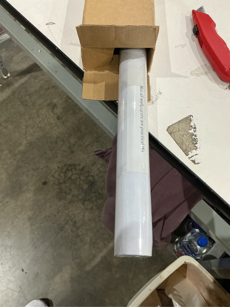 Condition photo showing New/Like New for practicalws marble wallpaper granite white and grey paper roll 23.6" x 118" kitchen countertop cabinet furniture is renovated thick pvc easy to remove without leaving glue upgrade 23.6" x 118" gray/white