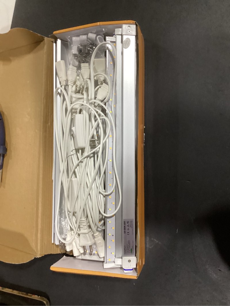 Condition photo showing As Is for 1.4FT Hanging Grow Light for Indoor Plants, Full Spectrum with 660nm Red LED, T5 2020T Light Fixture, 108W(6×18W) Grow Lamp with Reflectors for Seedling Tray, 6-Pack 1.4FT-6P