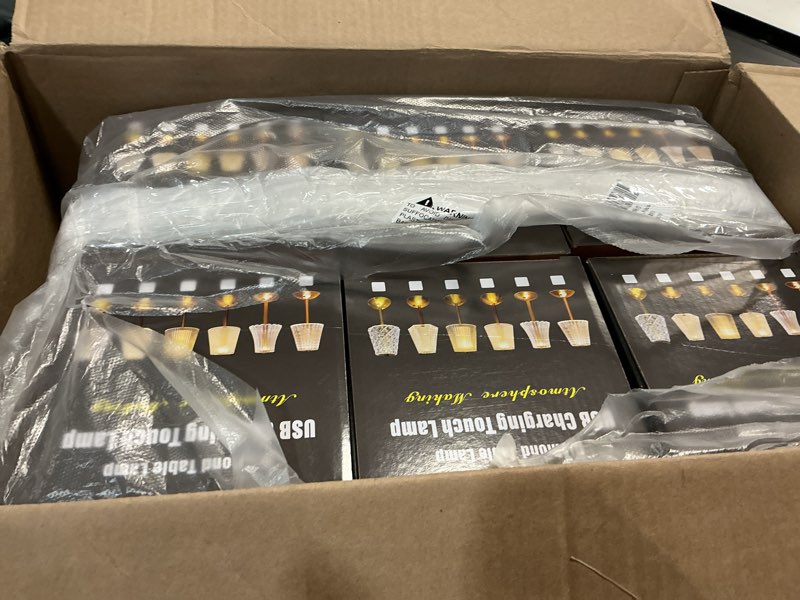 Condition photo showing Good Condition for 6 pcs cordless table lamp gold cordless battery operated touch table lamps rechargeable 3 color dimmable led portable flower lamp for bedroom living room kitchen dining outdoor