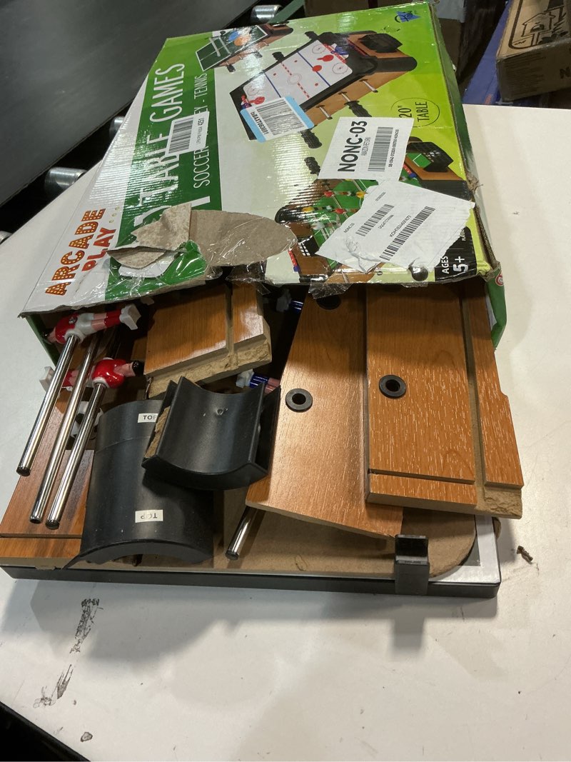 Condition photo showing As Is for Point Games Hockey Table, Mini Table Games for Kids, Arcade Game for Boys & Girls, Great Gift fro Children Ages 3+ Air Hockey